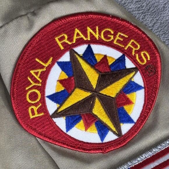 Royal Rangers Patches Long Sleeve Button Troop 20 Mo 50th anniv Dickies L - Picture 3 of 12